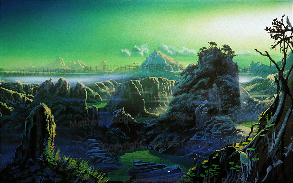 Space Painting in gouache.