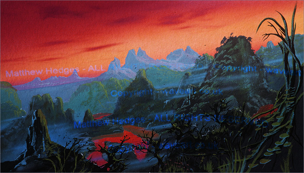 Space Painting in gouache.