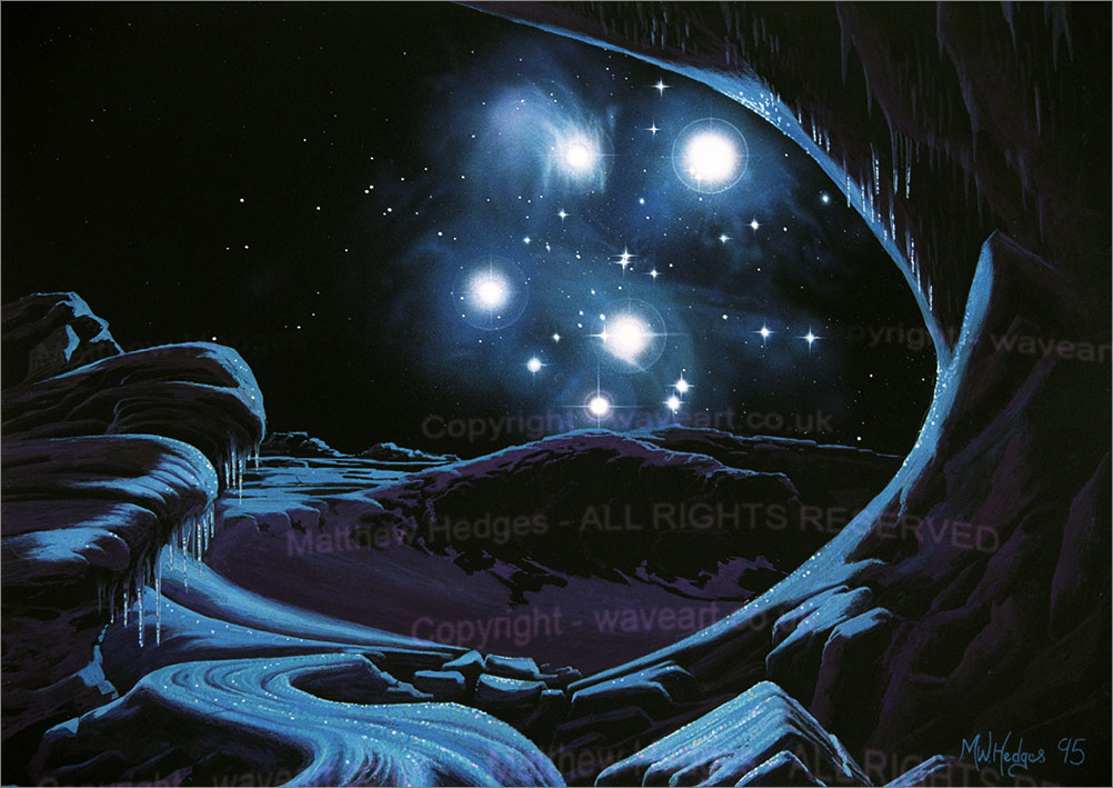 Space Painting in gouache.