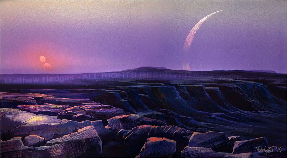 Space Painting in gouache.