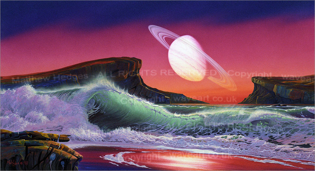 Space Painting in gouache.