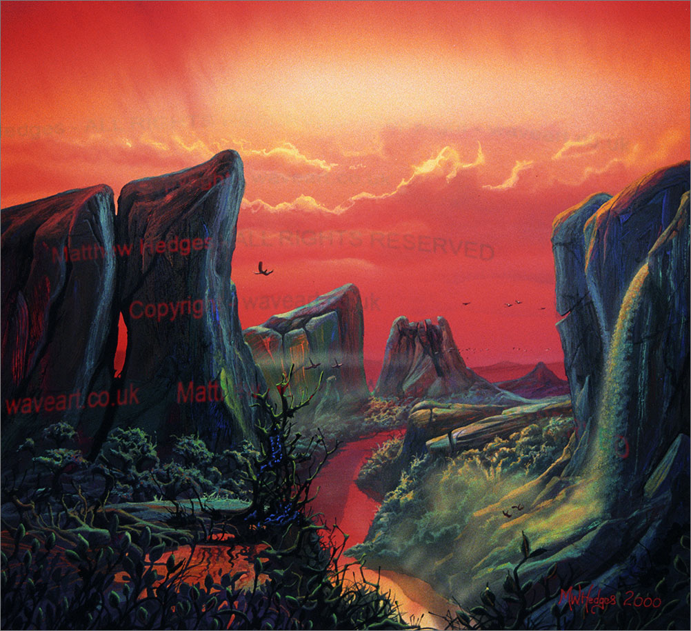 Space Painting in gouache.